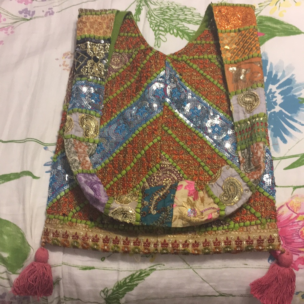 Beautiful handmade cross body bag